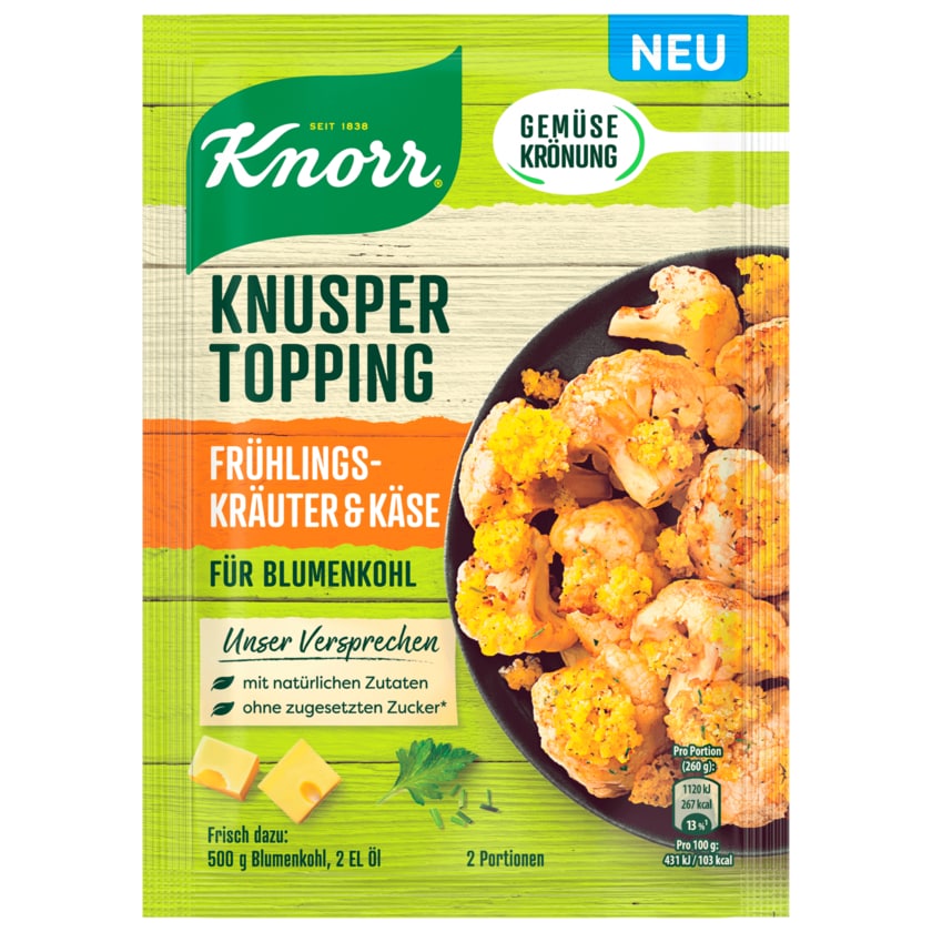 Knorr Gemüsekrönung Knusper Topping Frühlingskräuter & Käse 40g